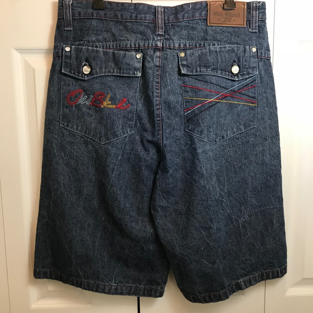 Old Skool Denim Hip Hop urban Street Wear Shorts